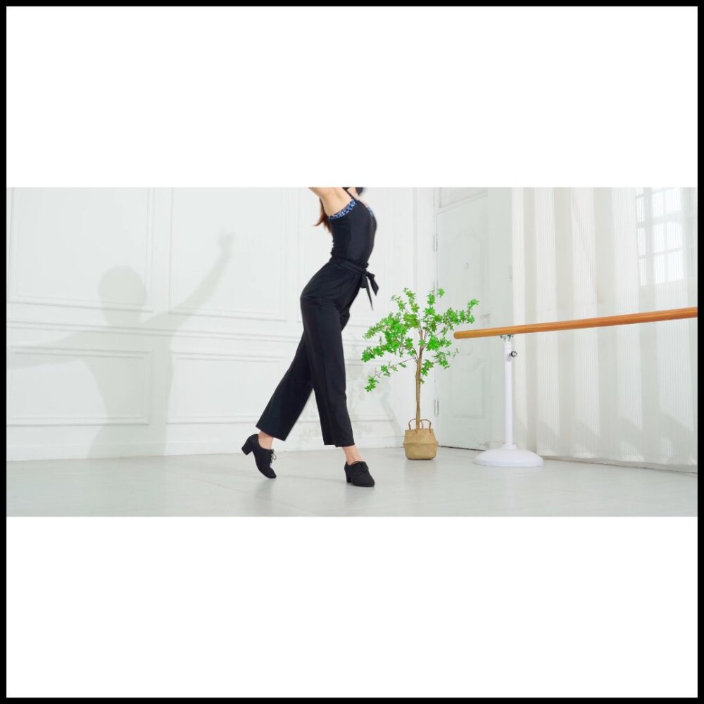 Latin Dance Shoes Lace Up Ballet Practice Elegant Glitter Salsa Teaching - Picture 7 of 7